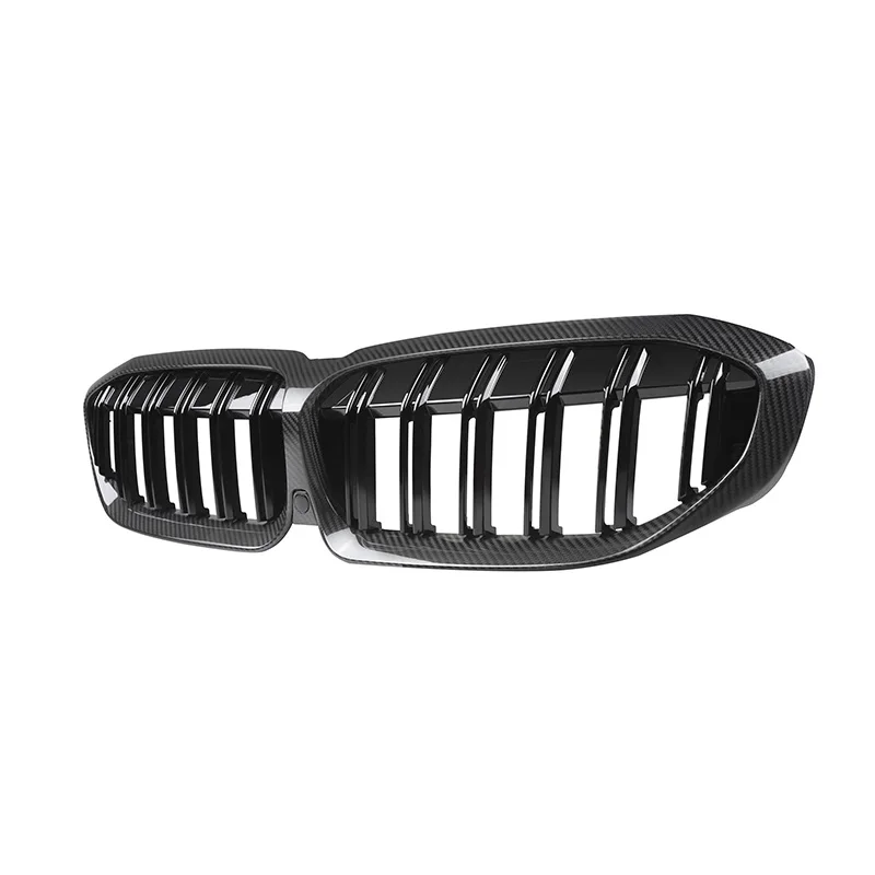 Real Dry Carbon Fiber Front Grill Bumper Hood Kidney Grille For BMW 3 Series Sedan Touring G20 G21 pre-LCI 2019-IN