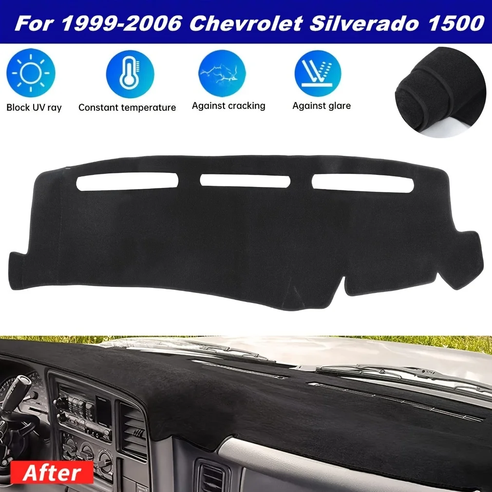 

1pc Car Dash Cover Mat Dashboard Pad For Chevy For Silverado 1500 2500 For Tahoe 2001-2006 For Yukon 00-06 For Avalanche Dashboa