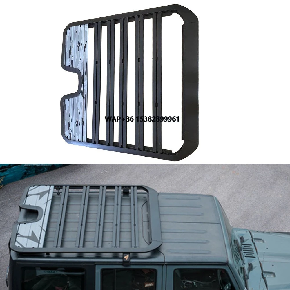 

Aluminum Alloy Black Roof Rack Cargo Top Luggage Holder Carrier Basket for Wrangler JL 2018+ JL1269