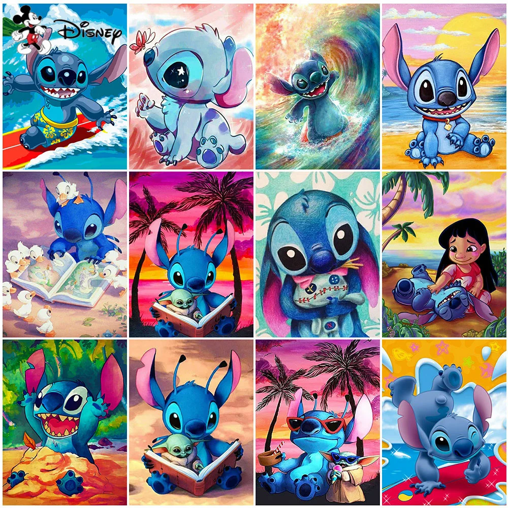 Disney DIY 5D Diamond Painting Cartoon Lilo & Stitch Diamond Embroidery Mosaic Art Rhinestone Home Decor Children\'s Gift