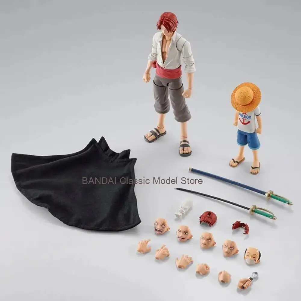 

Быстрая доставка: Оригинальная коллекционная фигурка Bandai SHF ONE PIECE Шанкс и Монки Д. Луффи в детстве, аниме-фигурка, модель-игрушка