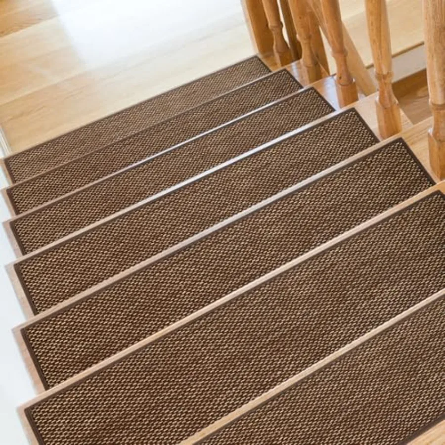 Stair Treads Non Slip for Wooden Steps Indoor"" Pack Etra Wide Stairs Tread Carpet Runner, Step Pads with Reusable Adhesive for