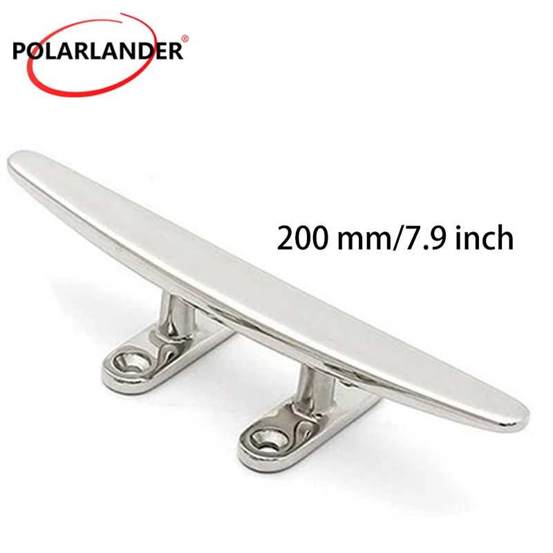 4‑8 Inch 316 Stainless Steel Boat Mooring Cleat Mirror Polished Flat Top Cleat For Yacht Kayak Jet Ski Deck Dock