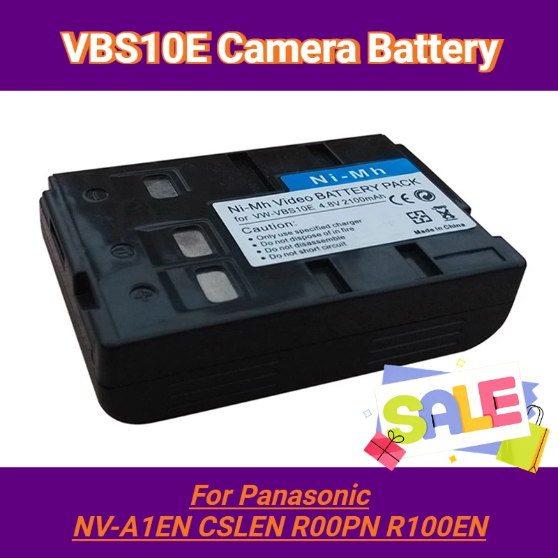 

Аккумулятор для камеры 4,8 В, 2100 мАч VBS10E, для Panasonic NV-A1EN CSLEN R00PN R100EN