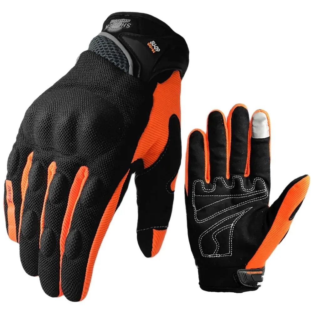 New Motorcycle Gloves Summer Mesh Breathable Motorcyclist Knights Gloves Men Motorbike Riders Gloves Touch Screen Full Finger