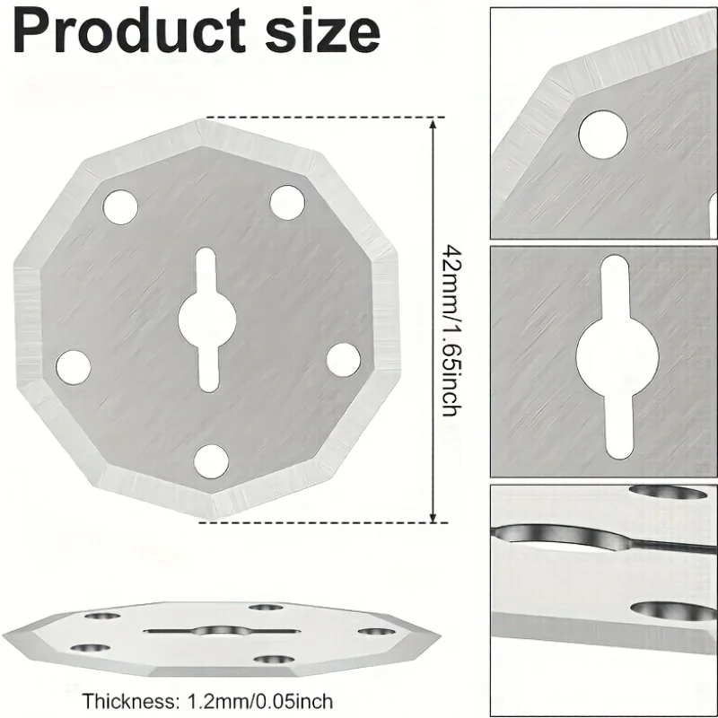 Two sets of household electric fabric scissors blades, used for cutting fabric, cardboard, and for replacing blades in carpets