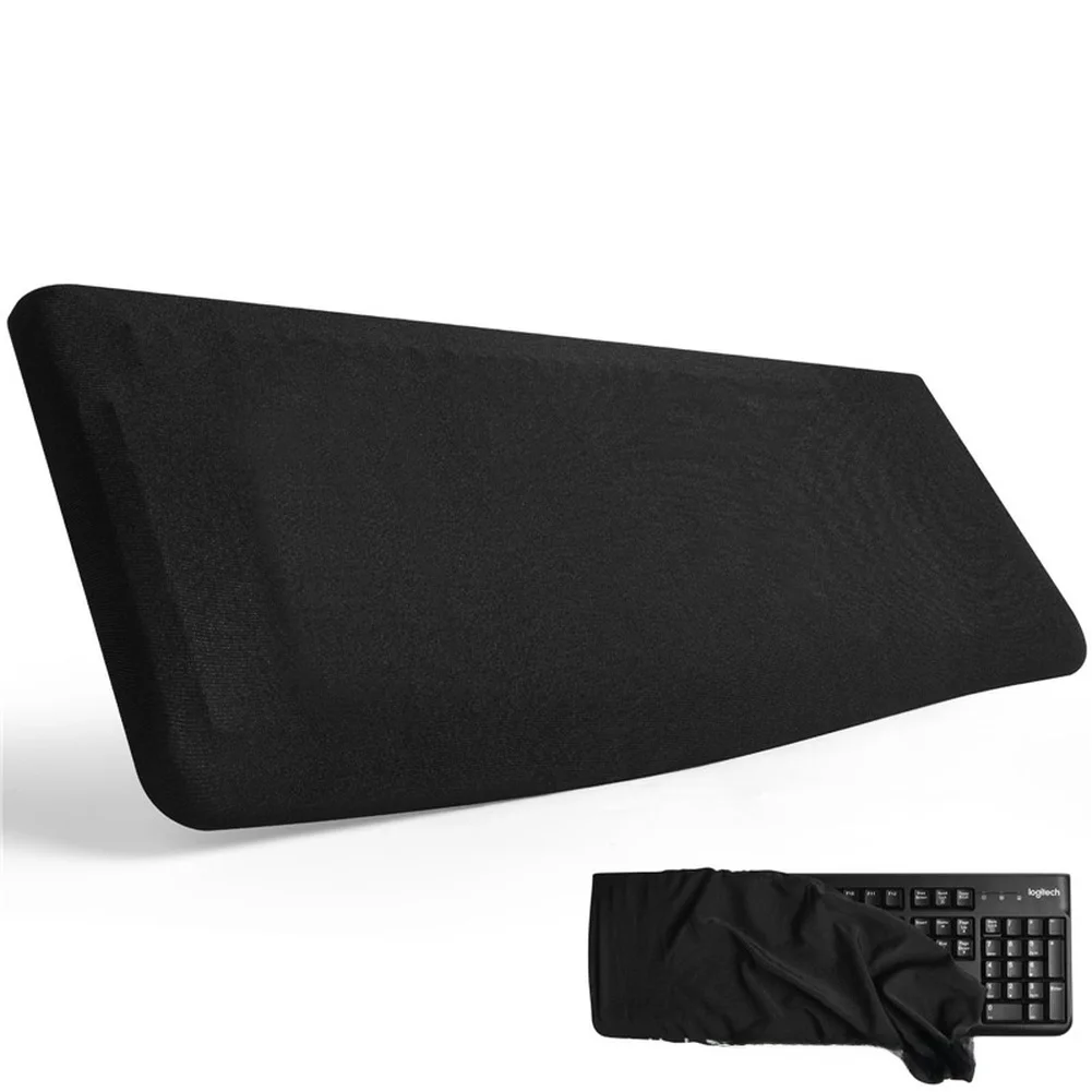 Black Stretch Milk Silk Keyboard Dust Cover Protector for Mechanical Gaming PC Keyboards with Elastic Fit and Breathable Fabric