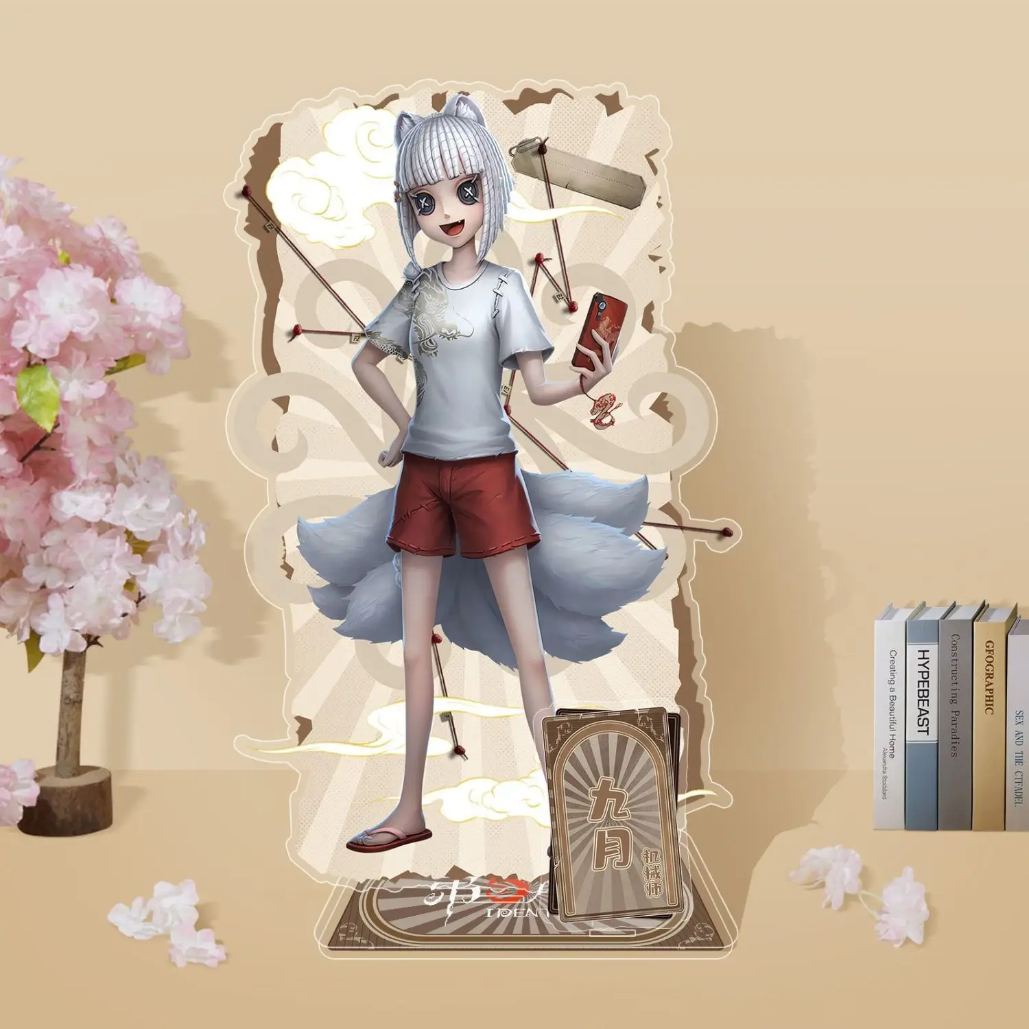 Ornamen figur Anime, 20CM pengenal tyemma Emma hutan Model berdiri akrilik piring tanda berdiri Desktop indah tampilan meja hadiah alat peraga