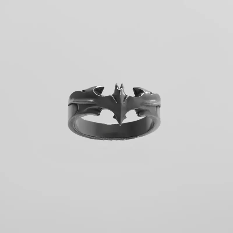 BeastKingdom Batman Personality Versatile Cartoon No Fading Ring Creative Anime 2D Fashion Men's and Women's Ring Jewelry Gifts
