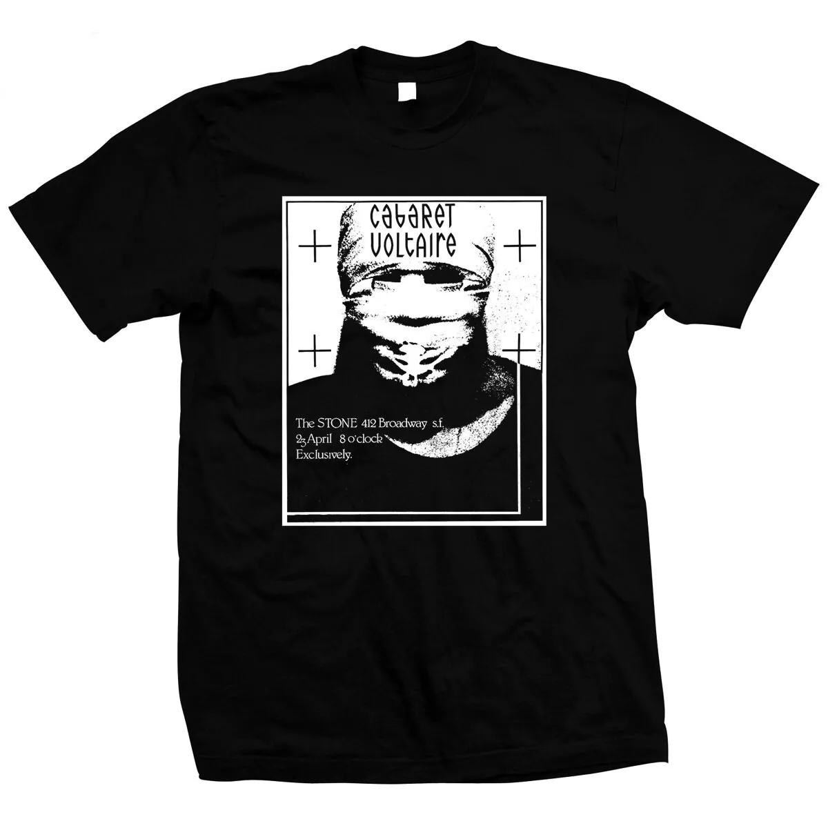 Cabaret Voltaire Stone Punk Flyer Hand Silk Screened Pre shrunk 100 cotton t shirt