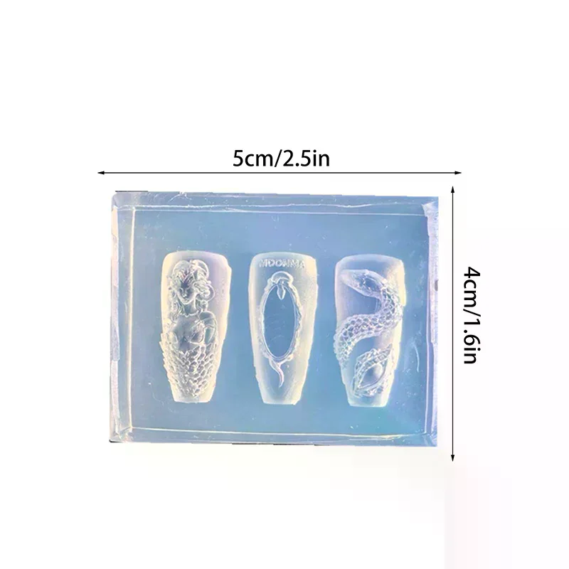 1 قطعة ثلاثية الأبعاد ثعبان فتاة مسمار سيليكون نحت قالب ثعبان لتقوم بها بنفسك مسمار الديكور ملصقات الأظافر الجمال سحر سيليكون قالب الأظافر منتجات الأظافر #6