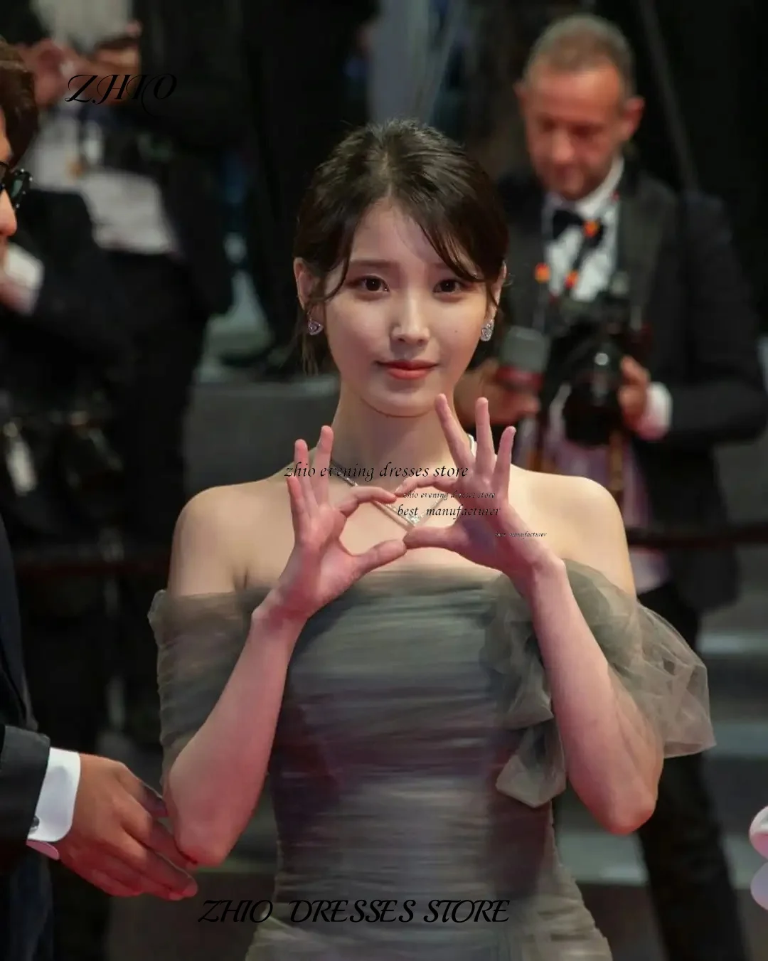 ZHIO Nuevos vestidos de noche de sirena personalizados Vestidos de novia de tul plisados coreanos Vestidos de fiesta para eventos de moda Vestidos personalizados Garona