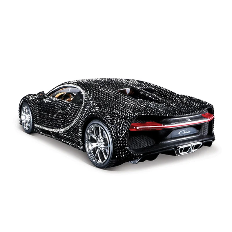 Bburago Bugatti Chiron versión de cristal, juguete de aleación en miniatura, modelo fundido a presión, coche con incrustaciones de cristal, regalo para niños, edición limitada Global, nuevo