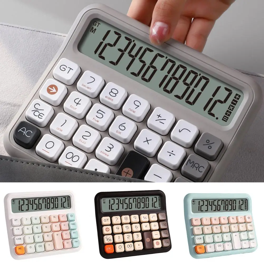 Battery Operated Calculator Square Key Calculator Portable Student Finance Calculator with Lcd Display Battery for Office