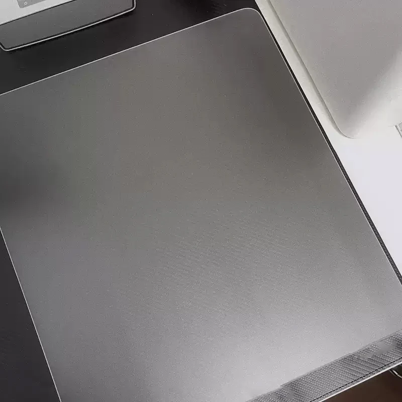 Tapis de souris en verre photovoltaïque dur et lisse transparent - Tapis de bureau à surface trempée transparente XXL pour les jeux FPS et les sports