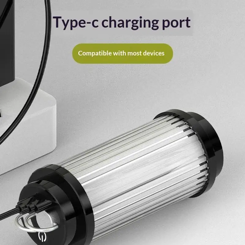 1Pcs Type-C Rechargeable Outdoor Flashlight 2000mAh Mini LED Camping Lanterns Warm White Light Hanging 38 Explore Camp Light