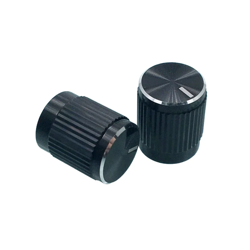 1PCS 10*12มม.อะลูมินัมอัลลอย Potentiometer ลูกบิดหมวก Encoder เสียงลูกบิดสำหรับ6Mm Shaft Hole ลูกบิด