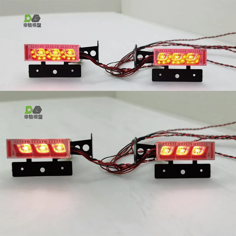 Dige Modell LED Simulations-Metallrücklicht für 1/14 Tamyia RC-Truck für Scania Man 620 1851 3363 56352 DIY-Teile RC-Zubehör – Detail 1