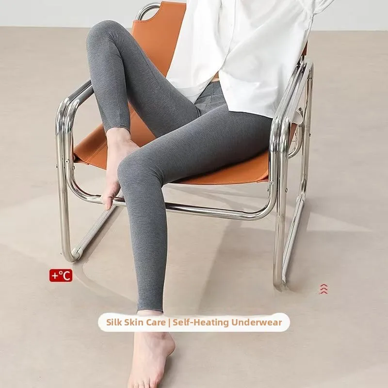 High Waist Fce Lined Yoga Pants Elastic Fitn Trousers Women's Autumn Winter Warmth Emitting Slimming Base Layer Pants