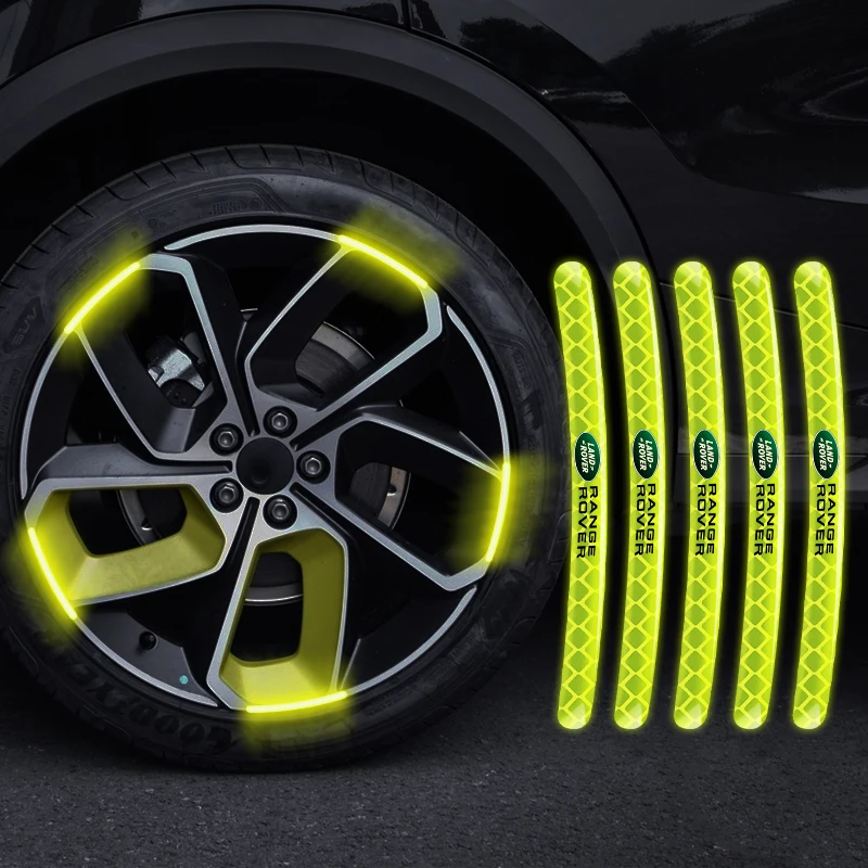 Car Wheel Hub Curved Colorful Reflective Sticker Decals For Landrover SVR Discovery Velar 2 3 Evoque Freelander Range Rover L322