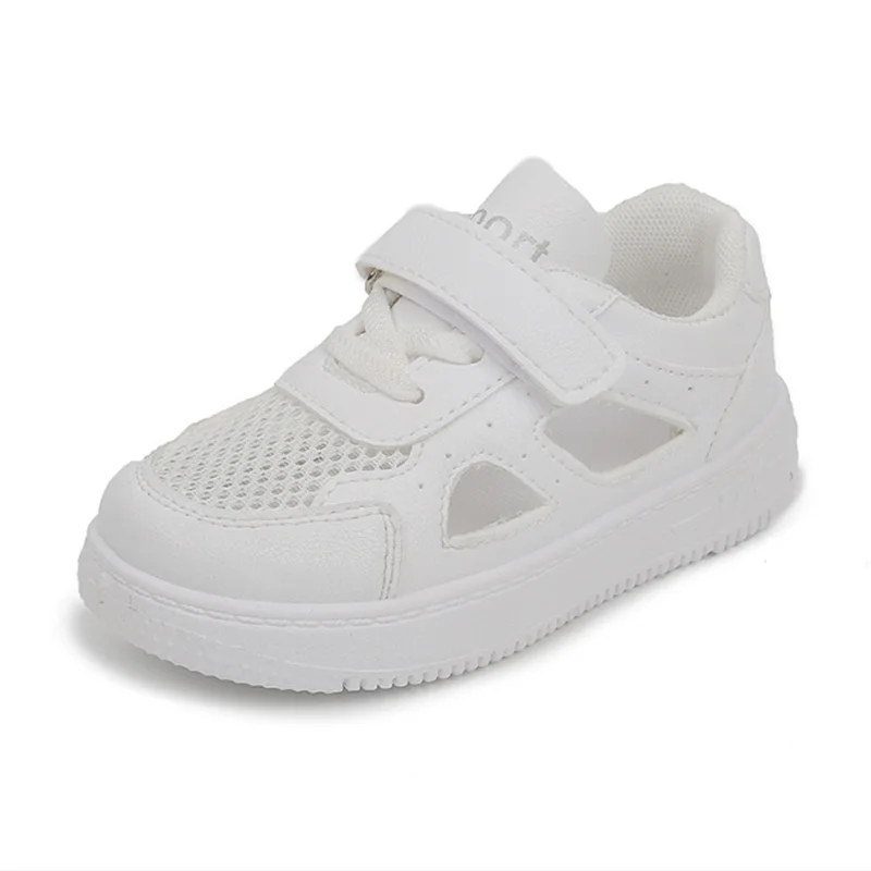 

New Summer Children Shoes Mesh White Cut-outs Breathable Kids Boys Sport Shoes Non-slip Fashion Toddler Girls Sneakers EU 21-30