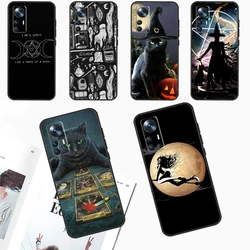 Witchcraft Halloween Cat Dark Witch For POCO M6 Pro X6 Pro X3 X5 F3 F5 M5s Phone Case For Xiaomi 14 12T 11T 13T Pro 12 13 Lite