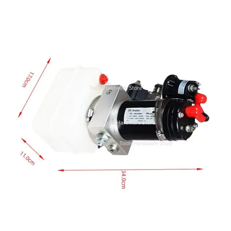 0.8KW Tray Truck Hydraulic Power Unit Assembly DC 24V Motor Suitable For RV Trailer Hydraulic System