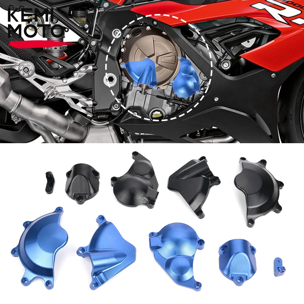 

For BMW S1000RR 2021 Engine Cover Stator Case Guard Slider Protector Set S 1000RR 2019 2020 S1000XR Parts Motorcycle Accessories