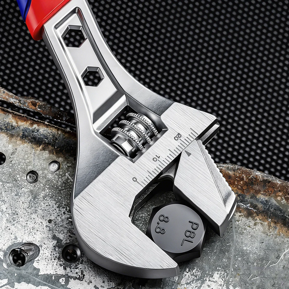 8/10/12 Inch Adjustable Wrench Wide Jaw Universal Spanner Multi-function Plumbing Pipe Tool Bathroom  Motorcycle Repair Tool