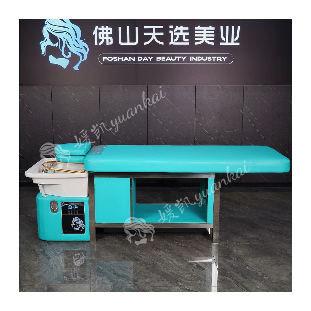 High-End New Upgraded Multi-Functional Push-Pull Bed Beauty Salon Dedicated Water Circulation Head Spa Thai Shampoo Bed