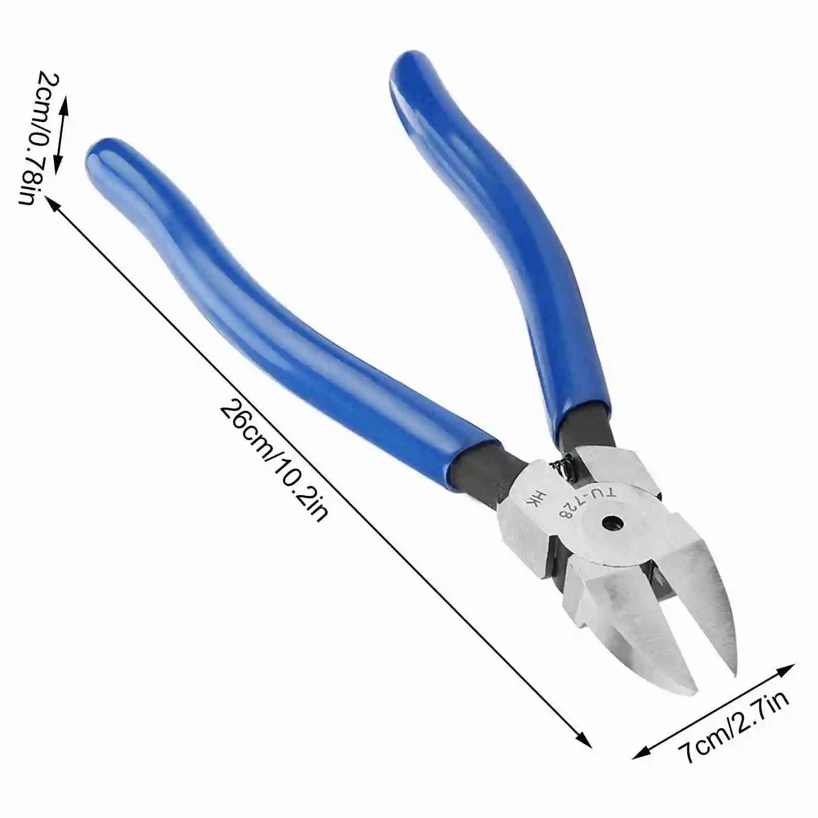คีมตัดสายไฟแบบเฉียง 8 นิ้ว สีน้ำเงิน คีมตัดสายเคเบิล คีมตัดสายไฟ