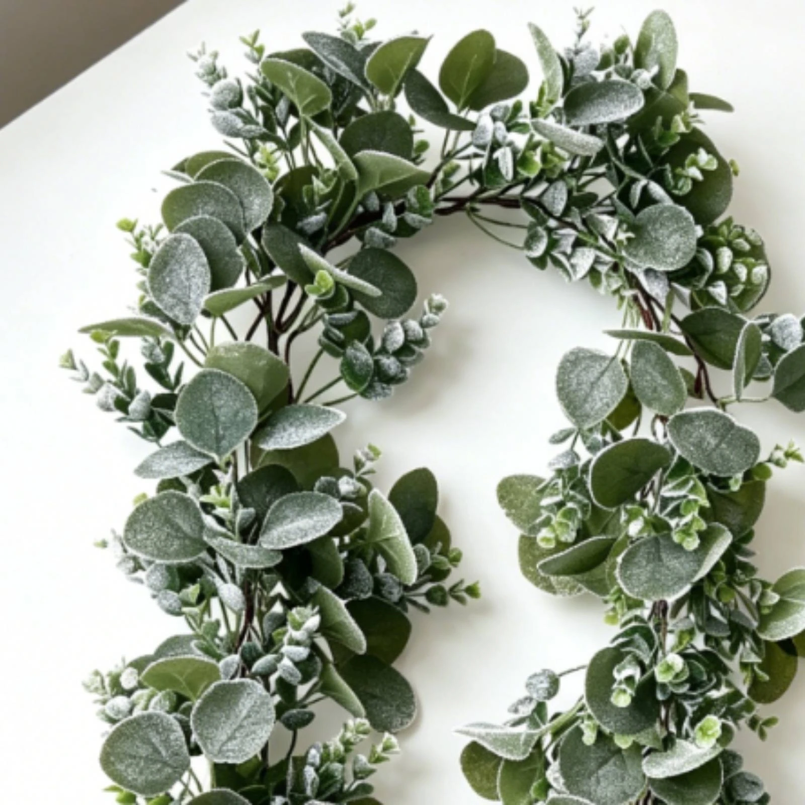 Boxwood Eucalyptus Garland Dense Artificial Greenery Garland Artificial Eucalyptus Vine Trailing Boxwood Vine Decorative