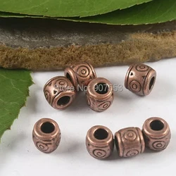 30pcs Copper-tone Swirl Columniform Spacer Beads H2109 Beads for Jewelry Making