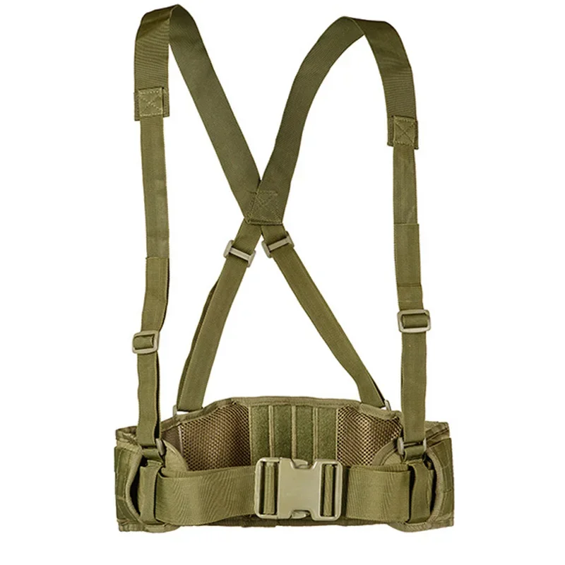 Tactical Molle Belt 1000D Nylon Men's Girdle H-shaped Convenient Waist Belt Adjustable Soft Padded Hunting Vest