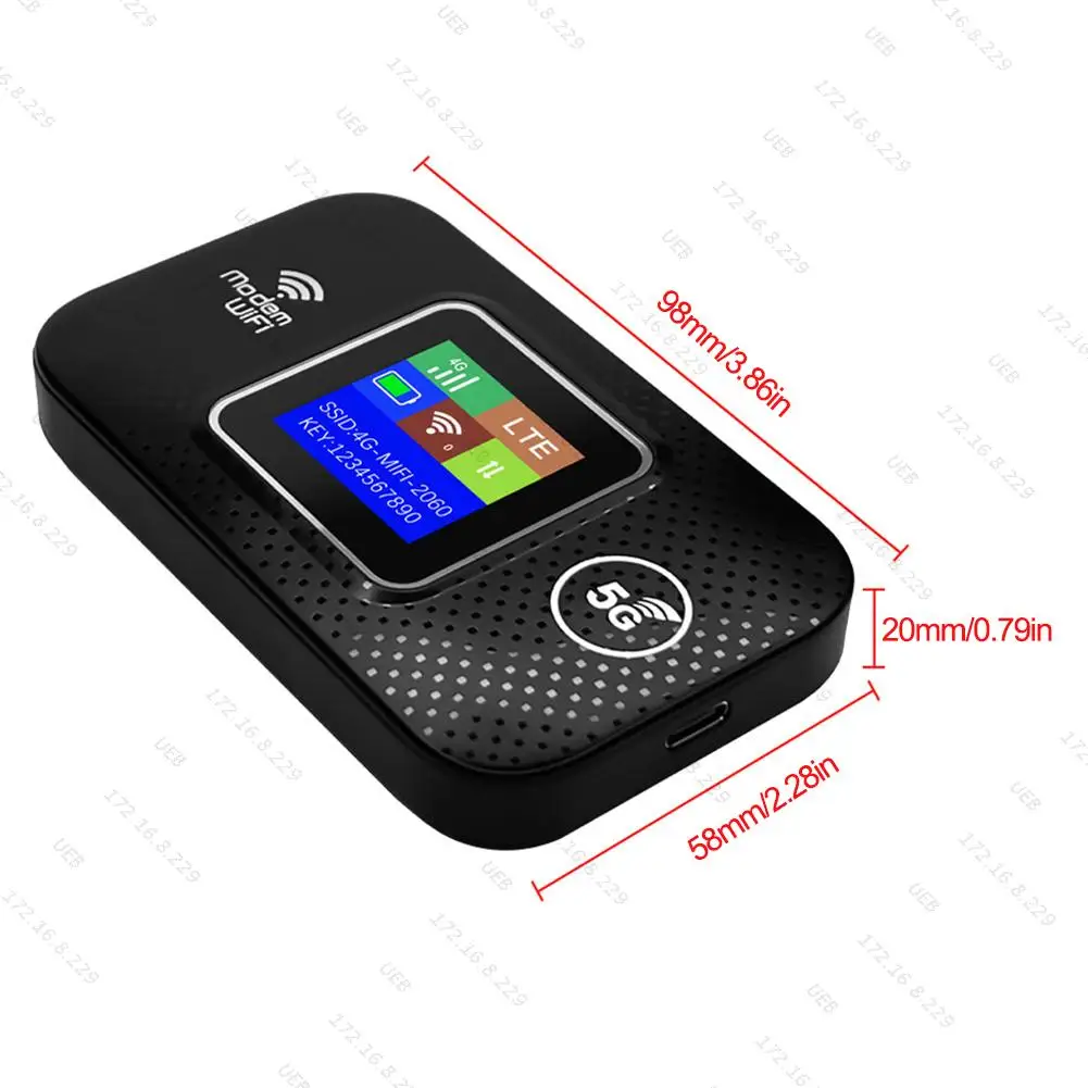 4G WiFi 6 Mobile Hotspot Router Support 10 Users with SIM Card Slot Wireless Router Portable WiFi Hotspot for Home Travel