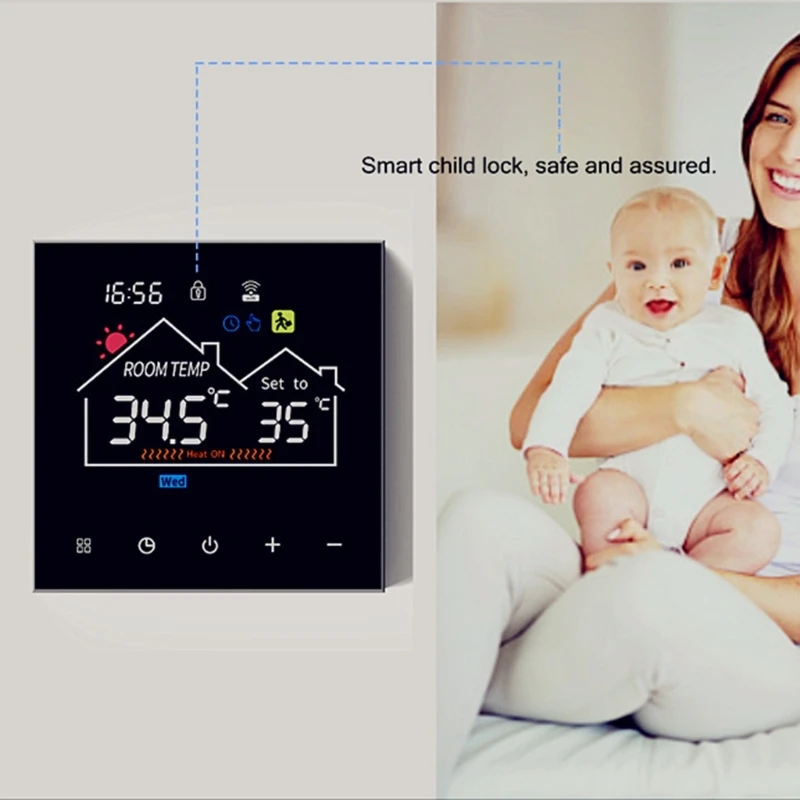 Y6GD Intelligent Termostato Controlador temperatura Termostato programável semanal 16A
