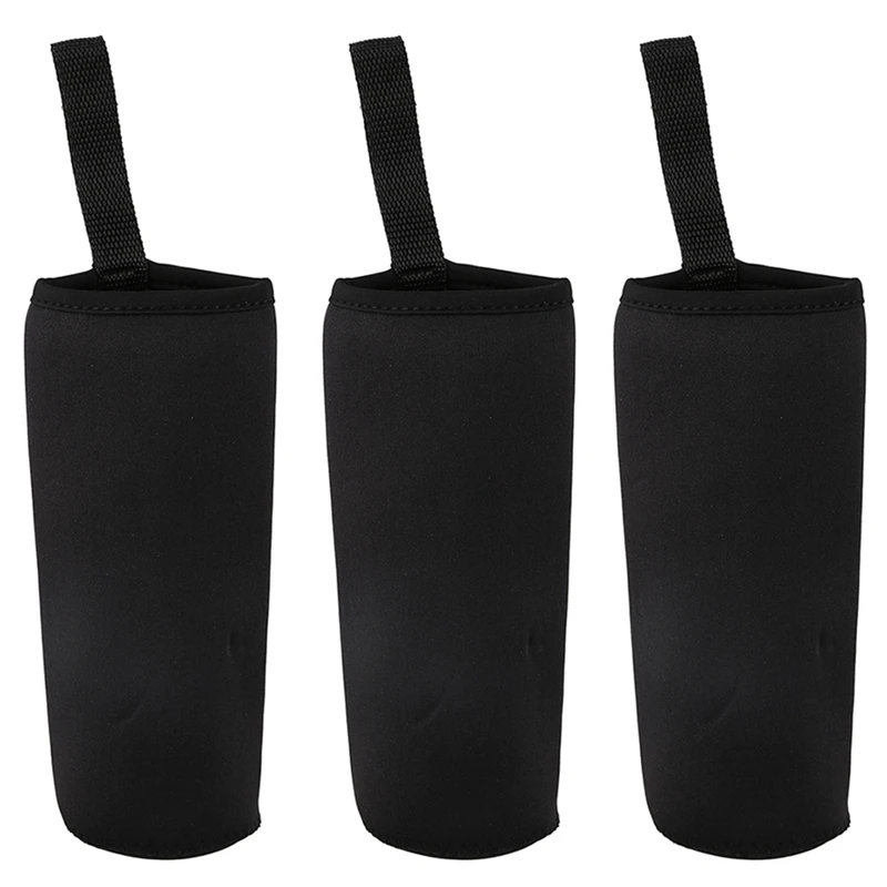 3X tazza in Neoprene isolamento termico coperchio della tazza portaborraccia 360Ml - 550Ml (550Ml nero)