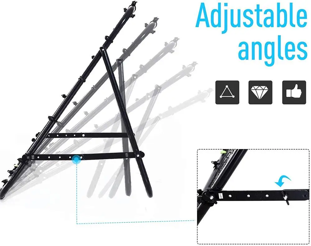 Black Adjustable Rebounder Net Soccer Kickback Target Goal Multi-Sports Training Aid for Kids Adults Football Practice Equipment