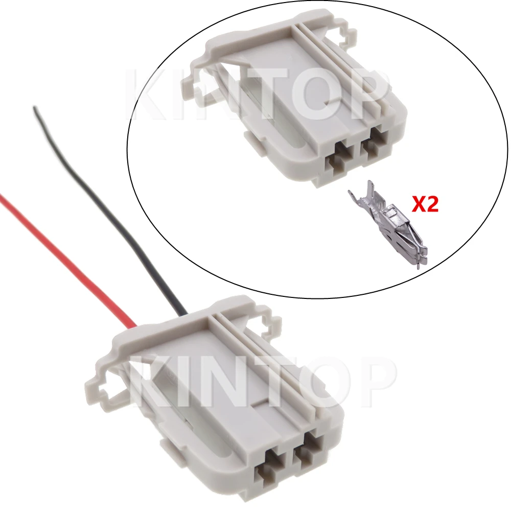 

1 Set 2 Pins AC Assembly Car Plastic Housing Plug with Wires Automobile Wire Socket Auto Modification Connector Accessories