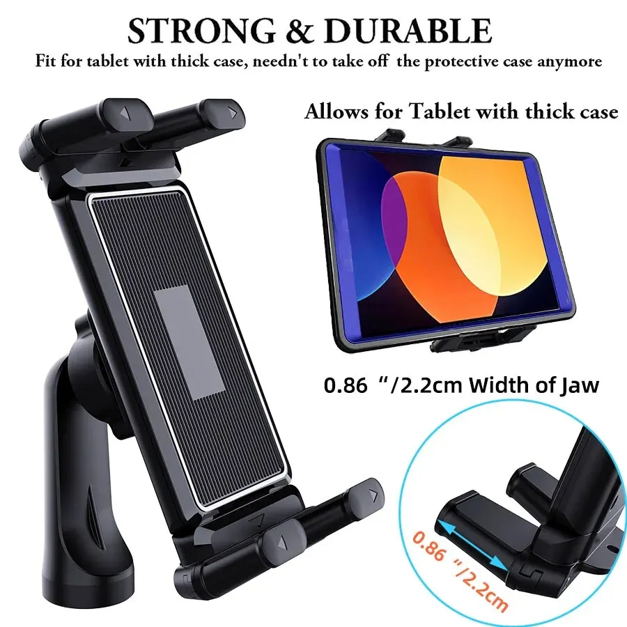 Suporte Universal para Tripé e Monopé, Compatível com Tablets de 7 a 15 polegadas, iPad, Celulares com Tela Dobrável/Painel Reto de 4 a 7 polegadas