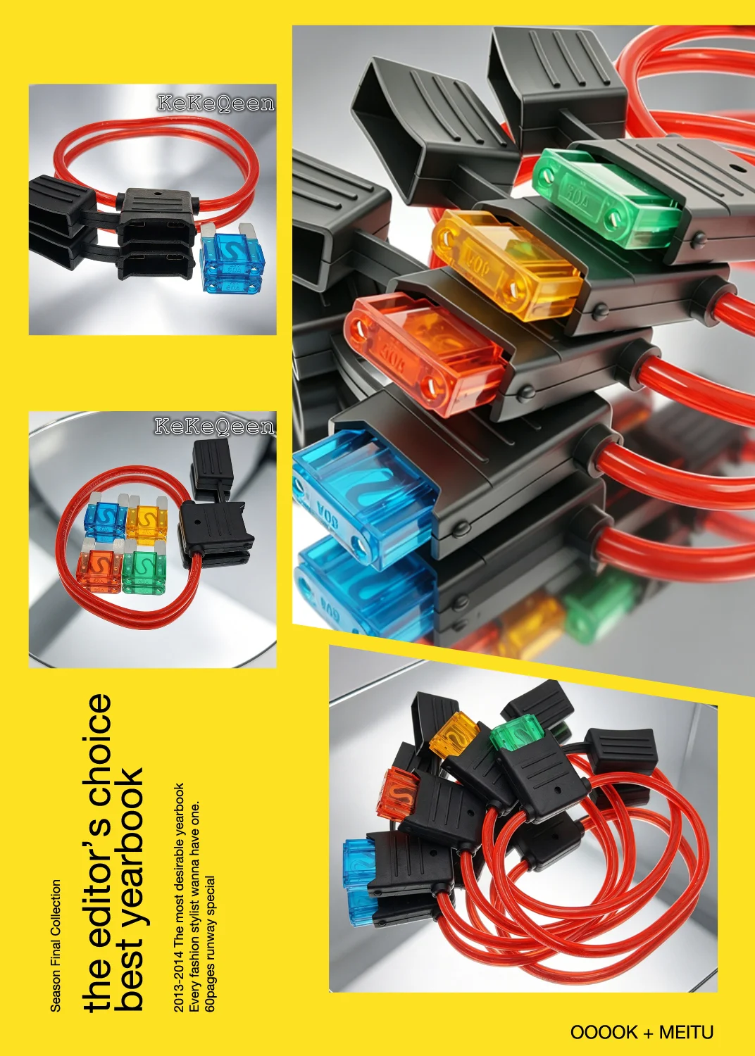 1 Set Inline Auto Flachsicherungshalter 8AWG Sicherungshalter MAXI Sicherungshalter Mit 26cm Kabel Kunststoffabdeckung mit 60A MAXI SICHERUNG – Detail 1