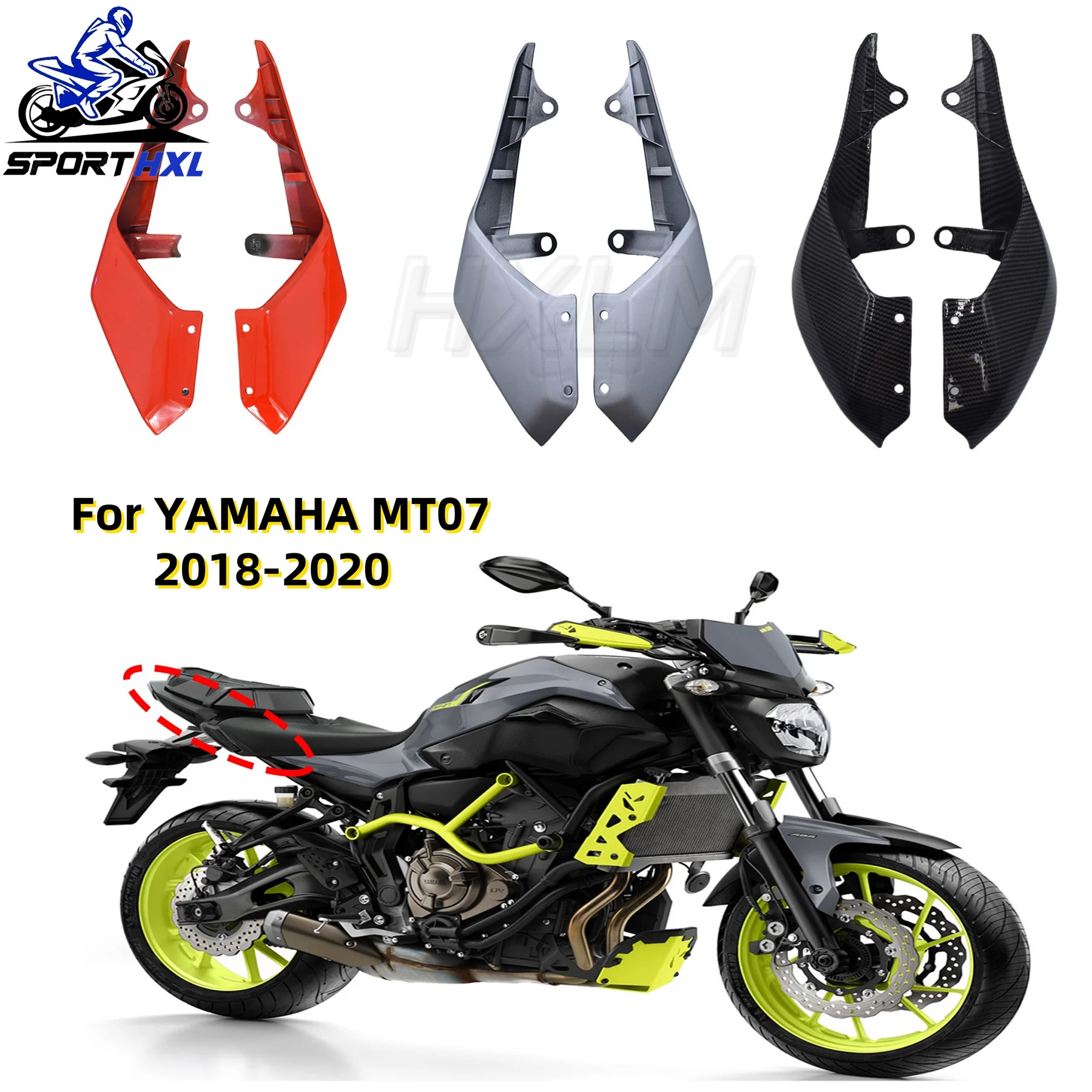 For MT07  Rear Section Passenger Position Side Cover Rear Tailgate Side Panel Fairing Fit For Yamaha MT-07    17-20