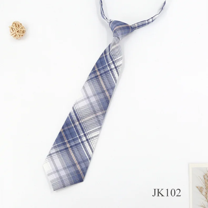 Fashion Lazy JK Ties Women Plaid Neck Tie Girls Japanese Style for Jk Uniform Cute Necktie Plaid Uniform School Accessories