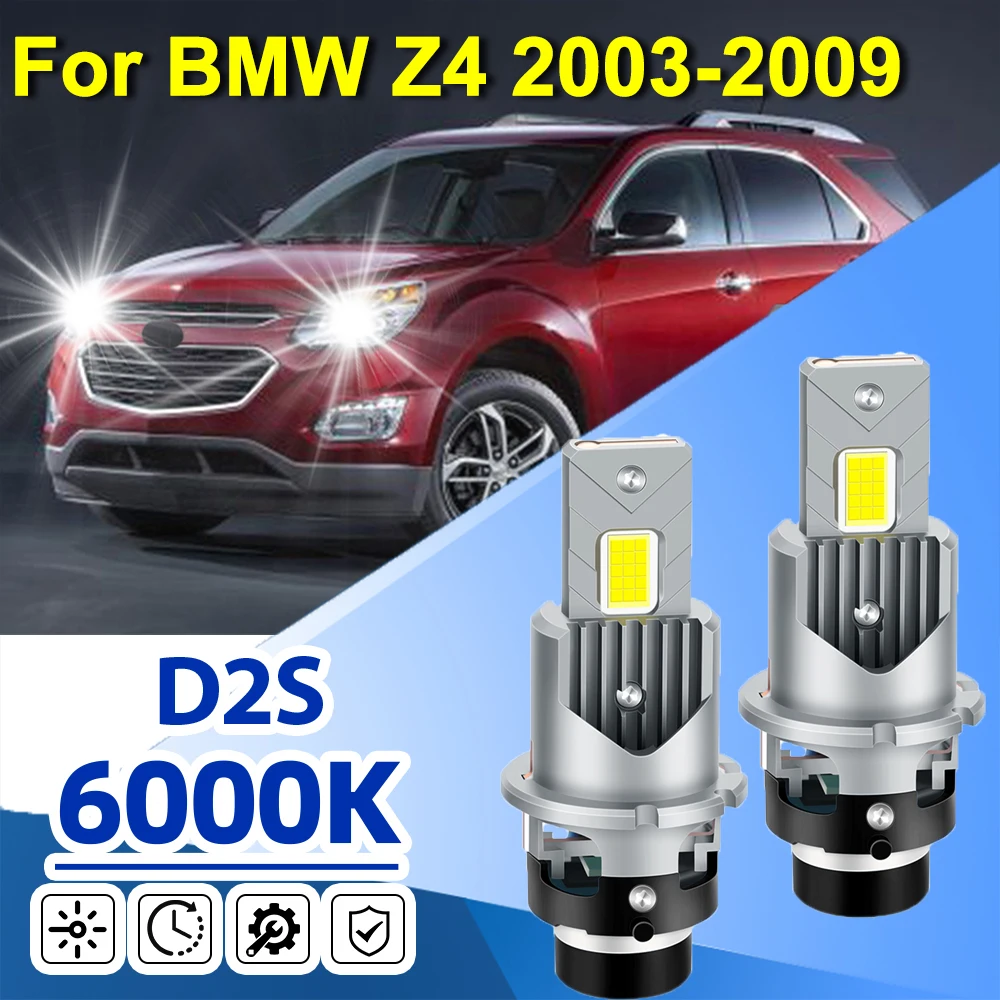 

For BMW Z4 2003-2009 Pair D2S LED Headlight Bulbs White Xenon HID Replacement Internal Drive Auto Lights