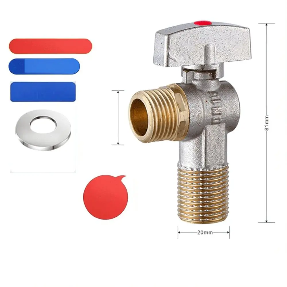 Luxury Style Brass Angle Valve High Flow Shut Off Water Tap For Toilet Heater Shower Room Household Pipe Fixture