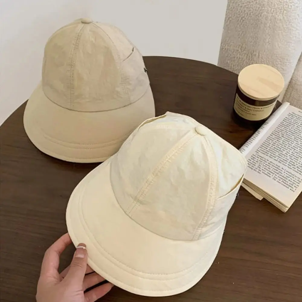 New Fashion Wide Brim Sun Hat Anti-UV Summer Foldable Fishing Hat Outdoor Adjustable Sunscreen Baseball Cap