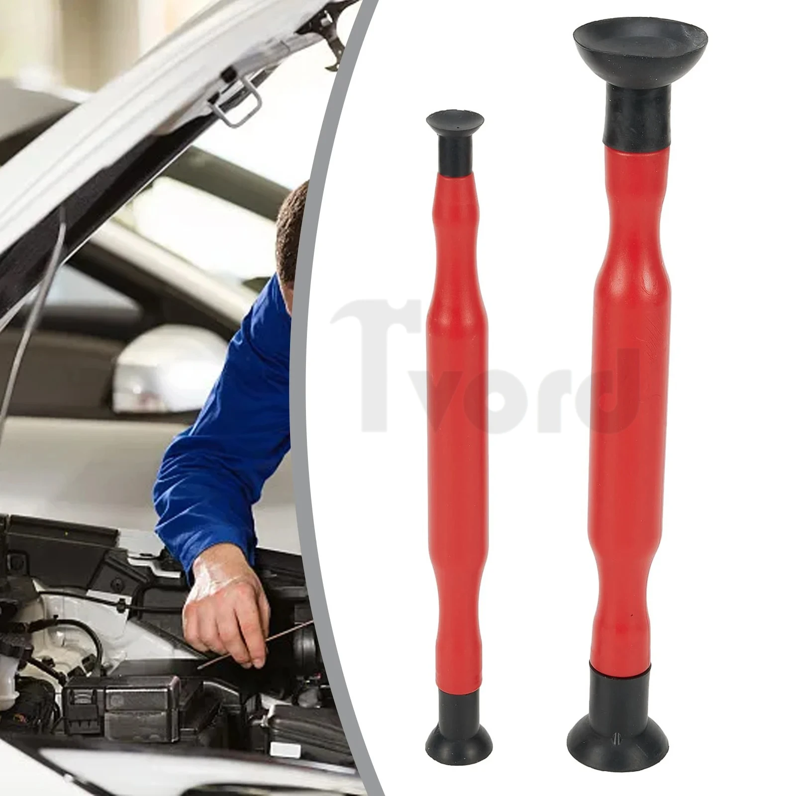 2 Pcs Valve Lapping Sticks Plastic Grip With Suction Cup For Auto Motorcycle Cylinder Engine Valves Dust Grinding Tool