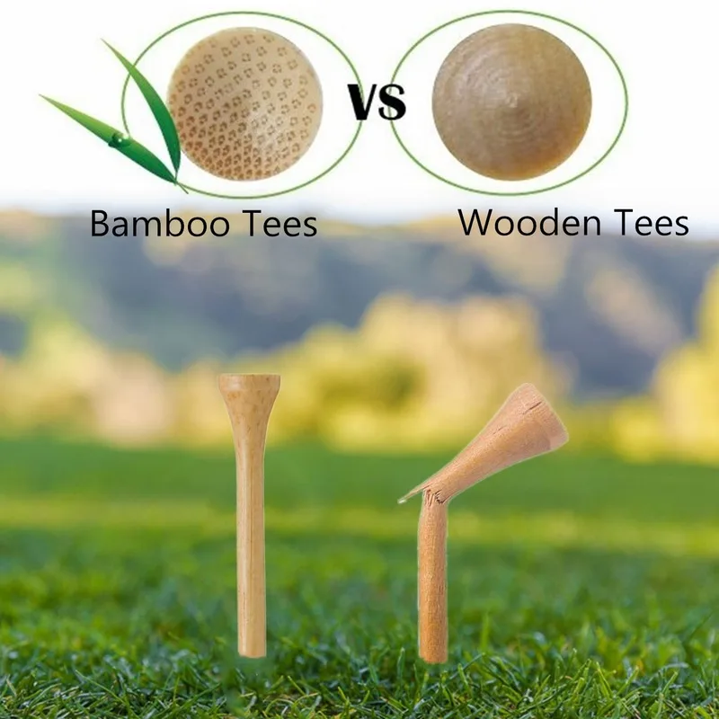 Pack of 100 Professional Unbreakable Bamboo Golf Tees Stronger than Wood Tee Size 54/70/83/100 mm Drop Ship