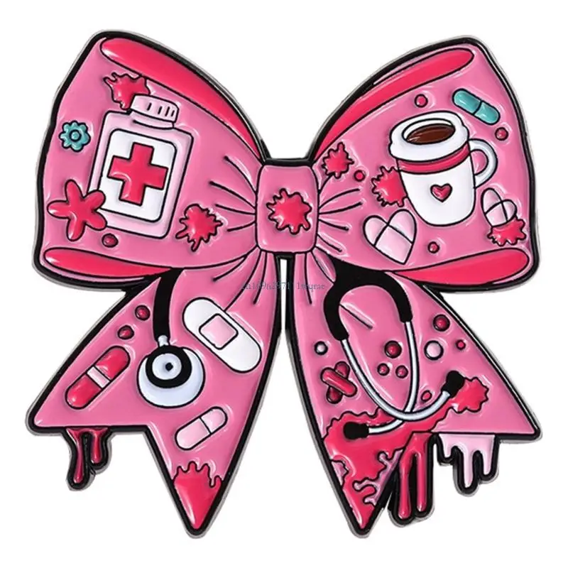 Adorable Healthcare Worker Brooch Cartoon Device Chest Decoration Strong Metal Jewelry Professional Gift