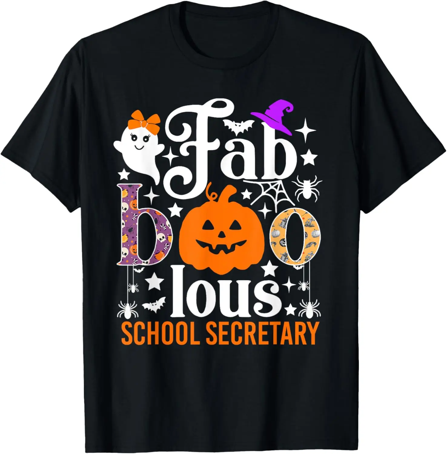 Fab Boo Lous School Secretary Shirt Funny Halloween Costume T-Shirt